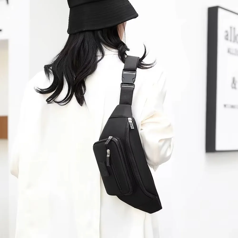 オックスフォードチェストバッグ大容量マルチポケットウエストパック盗難防止ソリッドカラービジネスレジ財布アウトドア旅行用