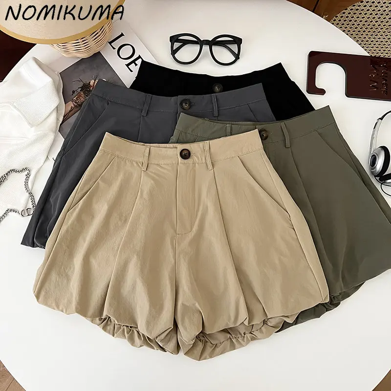 Nomikuma Fashion Fashion High Waist Suit Shorts Causal Summer Hot Short Femme 2023 New Bottoms Pantalones Mujer Verano