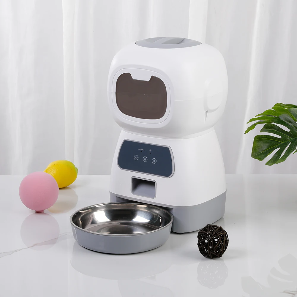 3.5L Automatic Pet Feeder WiFi APP Smart Timed Dosing Feeder Cat Dog Food Dispenser 2L Auto Drink Fountain Water Feeder Cat Bowl