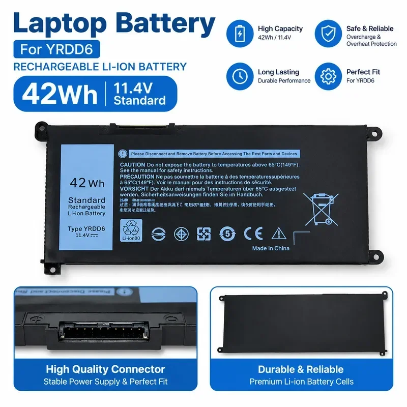 [NEW] YRDD6 Laptop Battery For Dell Inspiron 5482 5488 5493 3482
