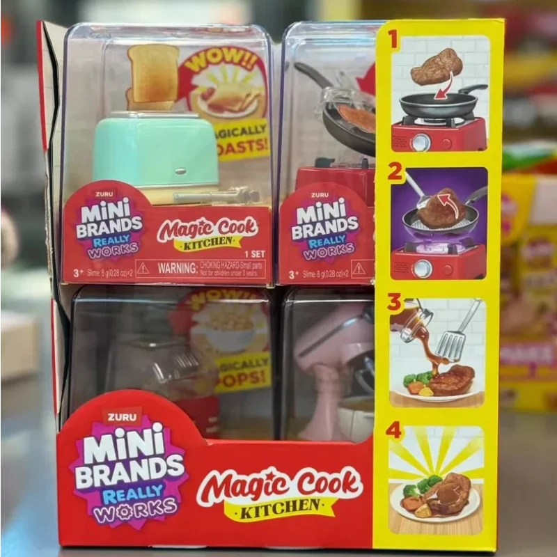 zuruミニブランド-マジッククックキッチンおもちゃセット-diyシミュレーションキッチン用品-ごっこ遊び-本格的な室内遊びキット
