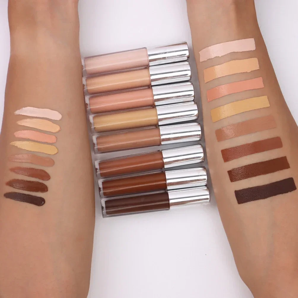 Private Label Flüssiger Concealer, individuelles Logo, vollständige Abdeckung, Modifizieren, Abdeckung, Augenringe, Akne, natürliches Make-up, Großhandel, Silber, Großpackung