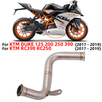 Slip On For KTM DUKE 390 250 200 125 RC390 RC250 2017 2018 2019 2020 Motorcycle Exhaust Middle Link Pipe  Moto Escape Muffler
