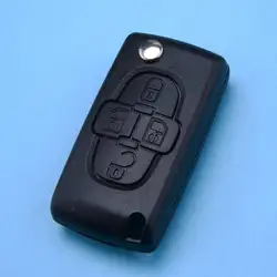 4 Buttons Remote Flip Key Fob Case Shell HU83 Blade Fit for Peugeot 807 1007 Citroen C8 2005 2006 2007 2008 2009