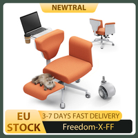 NEWTRAL Freedom-X-FF Multi-Posture Chair with Armrests 8-Level Armrest Adjustment 90°-117° Backrest Tilt Laptop Tray&Cup Holder