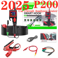 2025 P200 12V 24V Automotive Electric Circuit Tester SMART HOOK Power Probe Car Electrical System Digital Test Analyzer Tool