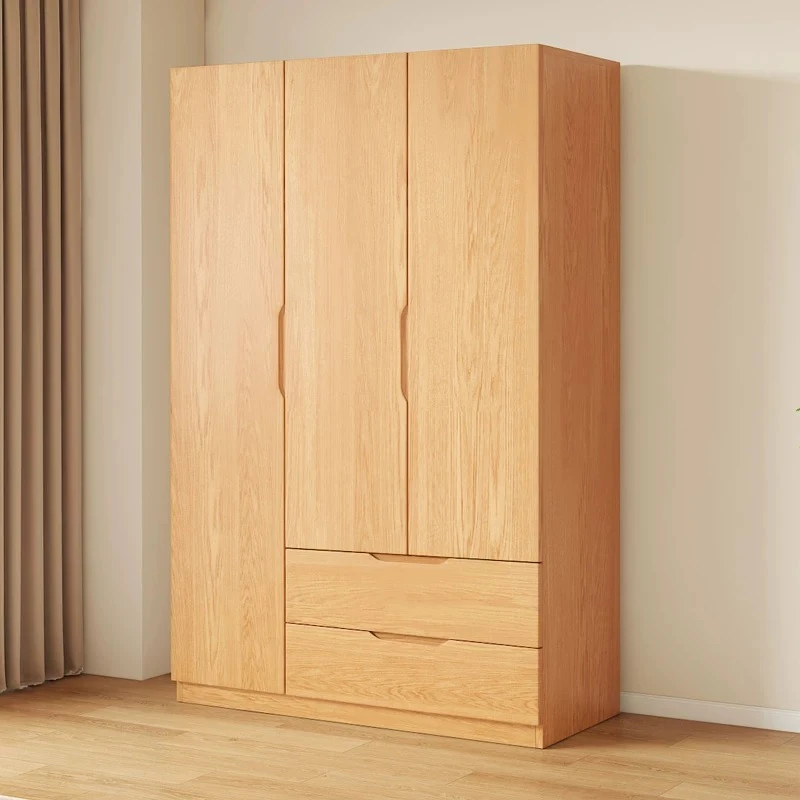 Rail Accessories Wardrobe Cupboard Wooden Drawers Door Wardrobe Modern Solid Armadio Camera Da Letto Furniture For Home