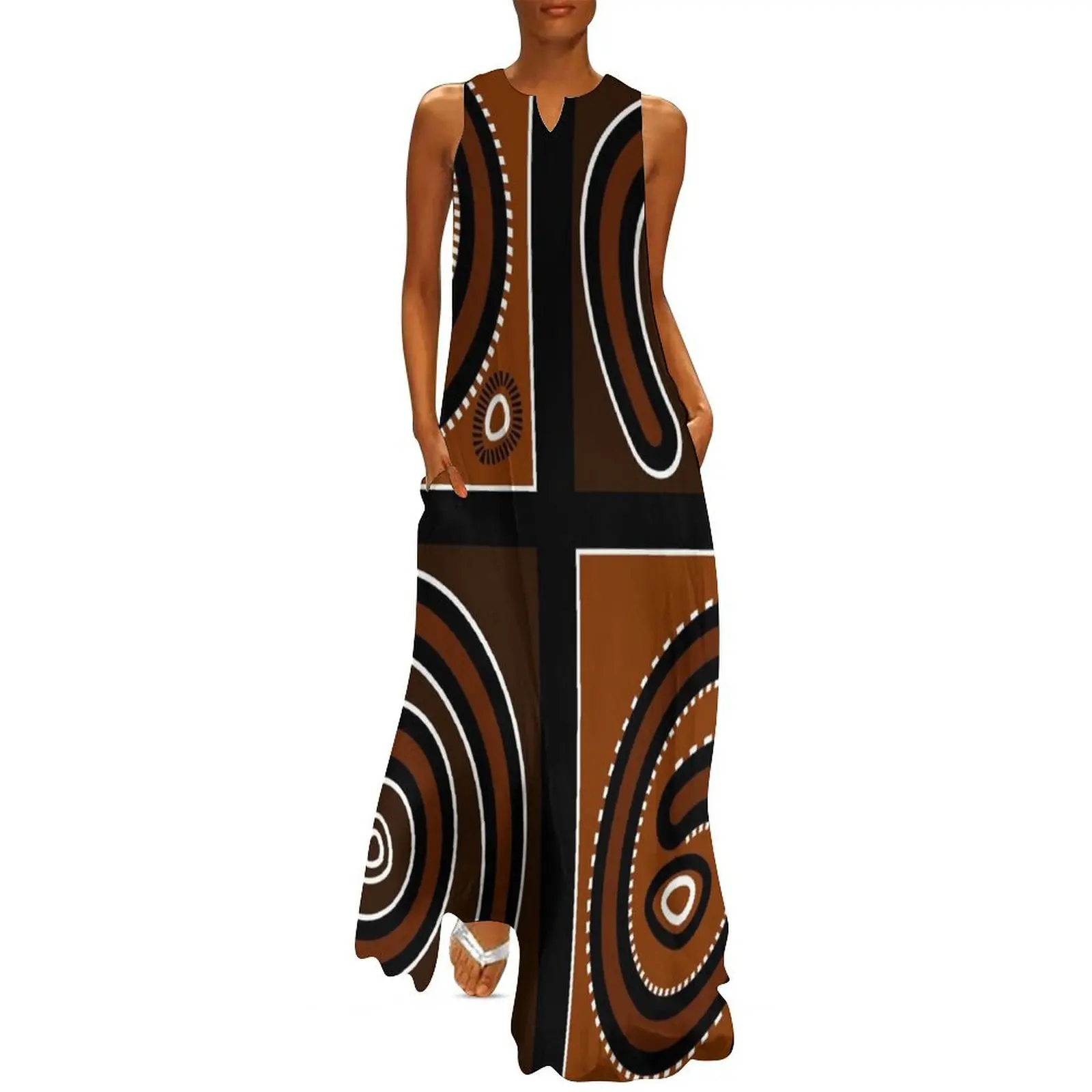 

Aboriginal Art Inspiration Long Dress summer outfits for women 2025 Summer women's clothing Dress