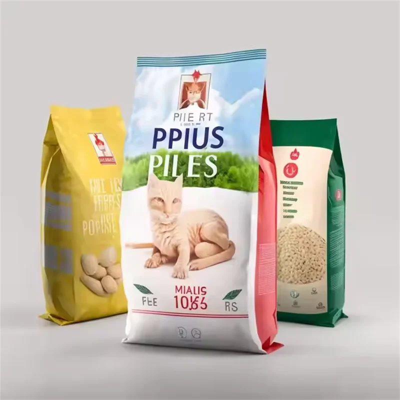 

1000pcs Customized Pet Dog Food Cat Food Composite With Zipper 8 sides Flat Bottom Dog Pet Food Packaging Bag wj70