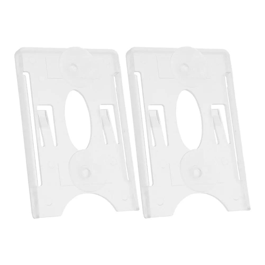 

2pcs Car Permit Suction Cup Holder Durable Material Parking Card Windshield Attachment Plastic Registration Tag Car Driving