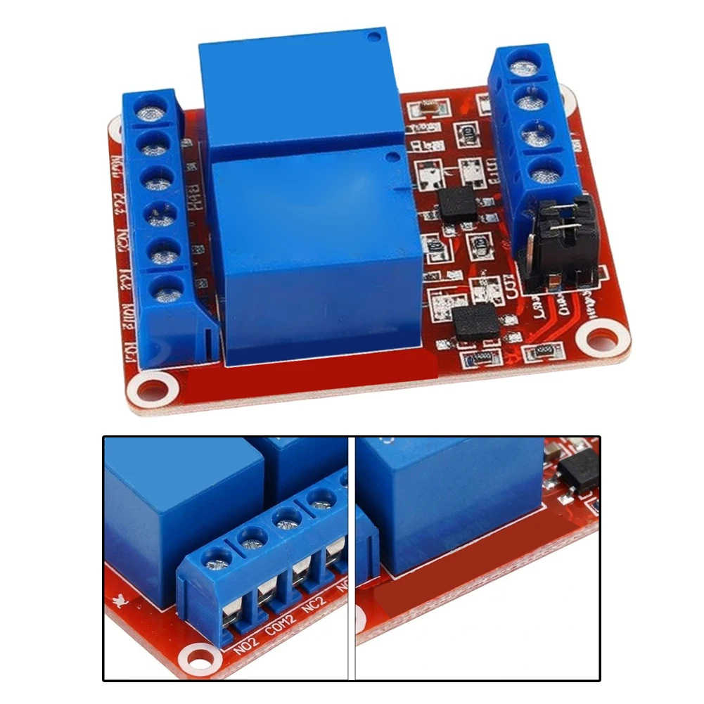 Optocoupler Isolated 4-Channel 12V Relay Module Supporting Both High and Low Level Input for Flexible Circuit Design