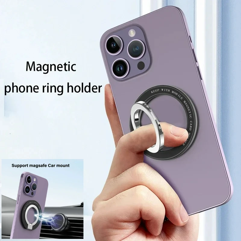 

Magsafe Magnetic Finger Clasp Mobile Phone Finger Ring Holder Portable Foldable Desktop Car Mount Bracket for IPhone 13 14
