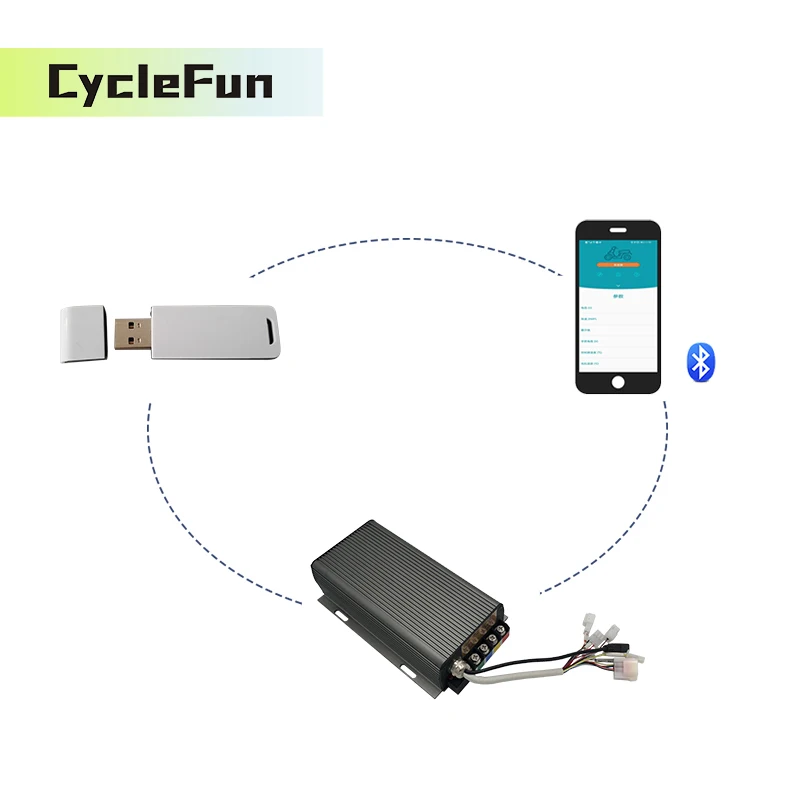 

Bluetooth-адаптер для контроллера двигателя Sabvoton, совместимый с сериями SVMC и Mqcon, для электросамокатов и мотоциклов.