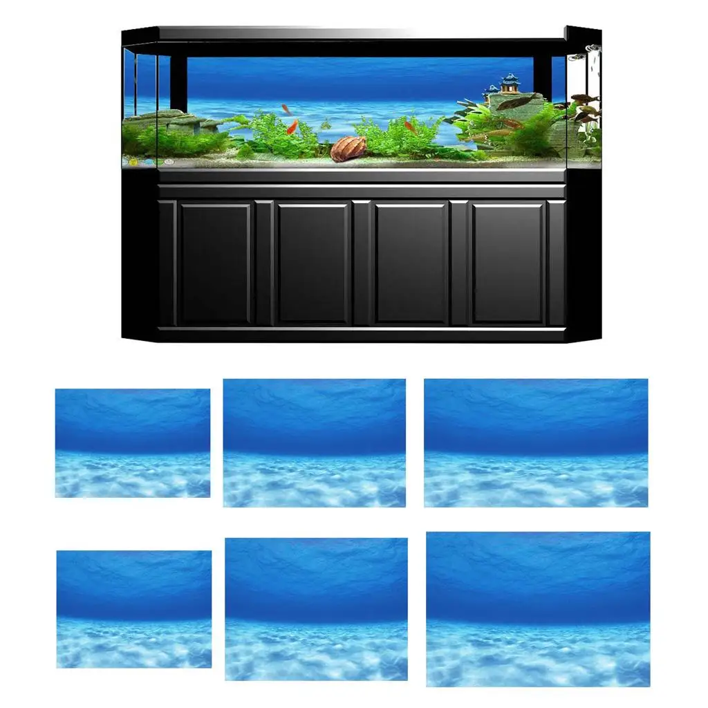 Fish Tank Background Backdrop 3D Picture Sticker Aquarium Wall Decor PVC Self Adhesive for Fish Tank Accessories