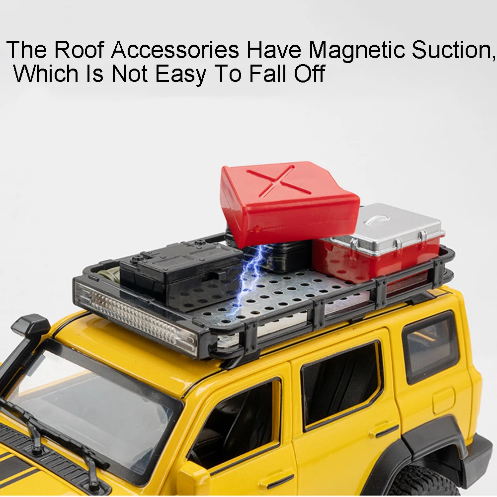 1:24 タンク300 LC80 オフロードカー おもちゃ モデル 合金ダイキャスト ドア開閉 サウンドライト プルバック ショックアブソーバー 男の子向け 人気おもちゃ