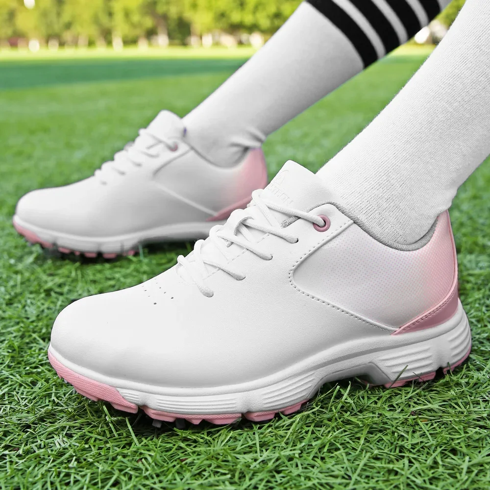 Waterproof Golf Shoes for Women, Non-Slip Golf Sneakers, Breathable Golf Training Sport Spikes