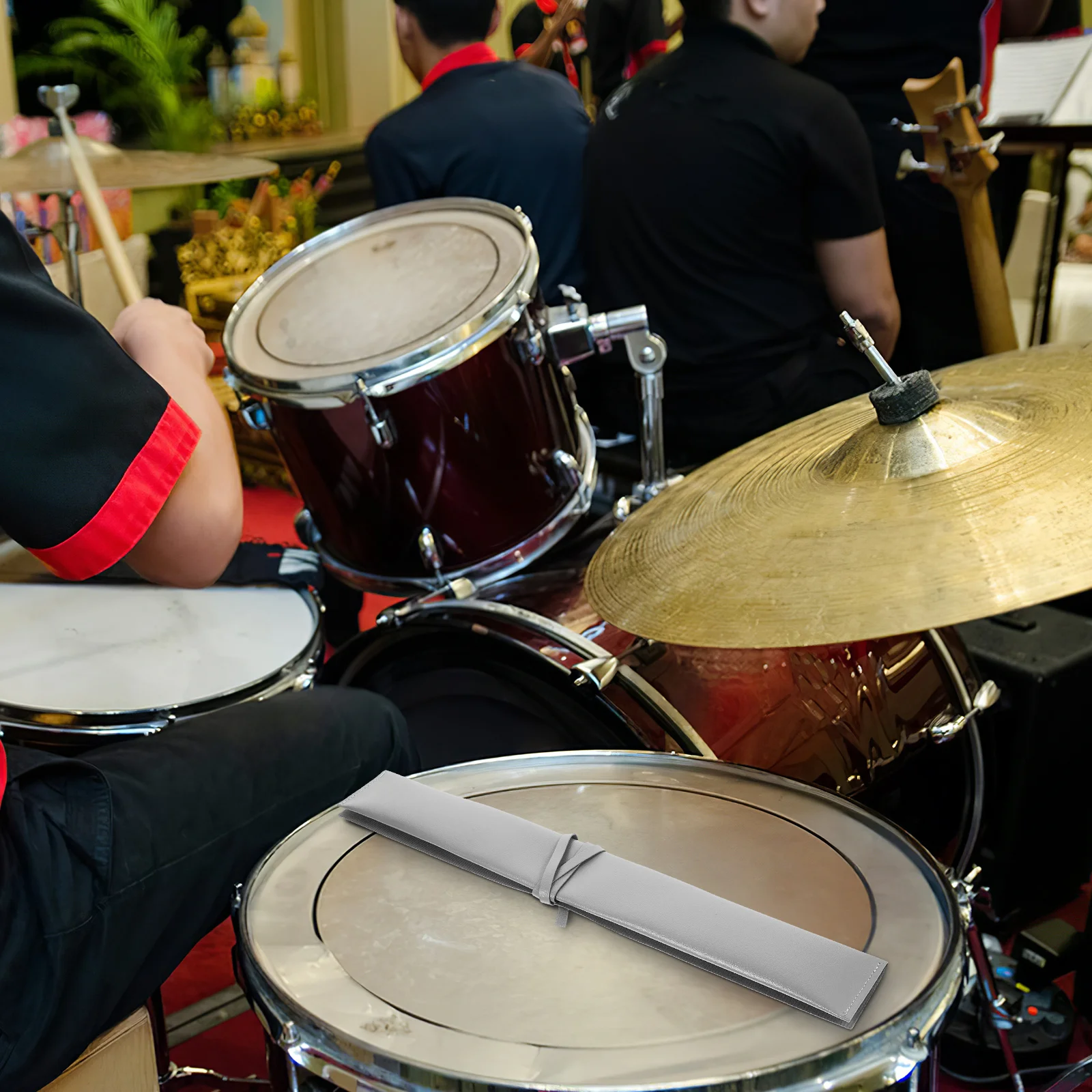 

Drumstick Bag Portable PU Drum Stick Holder Lightweight Folding Drum Mallet Organizer Carrying Storage Pouch Drumstick Holder