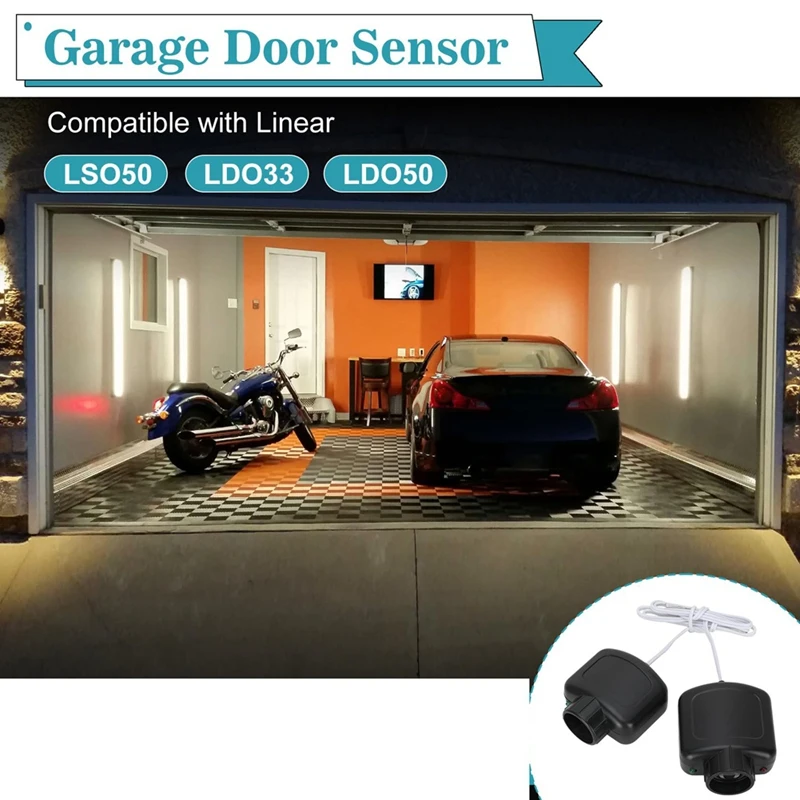 مجموعة كاملة من أجهزة استشعار فتح باب المرآب الخطي مجموعة عيون الشعاع ، لفتحة باب المرآب الخطي HAE00002 LSO50 LDO33 LDO50