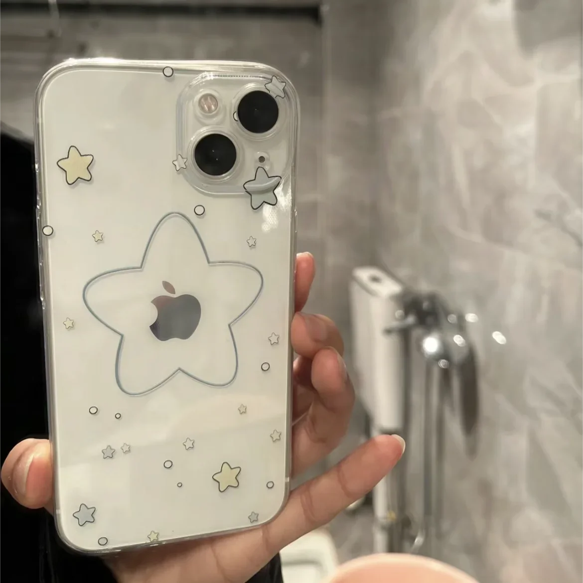 Simple Cute Stars Fashion Phone Case For Samsung S25 S24 S23 S22 S21 S20 FE Note20 Note10 Plus Ultra Lite Clear Soft TPU Cover