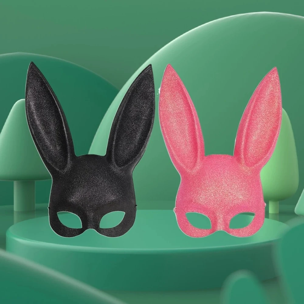 

Cute Bunny Long Ears Bondage Mask Halloween Masquerade Sexy Rabbit Ears Mask