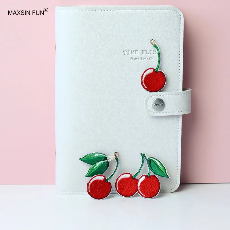 Cherry Fruit Embroidery Iron on Patch for Clothing School Bag Mobile Phone Case Accessories 3 Forms Self-adhesive DIY Decorative