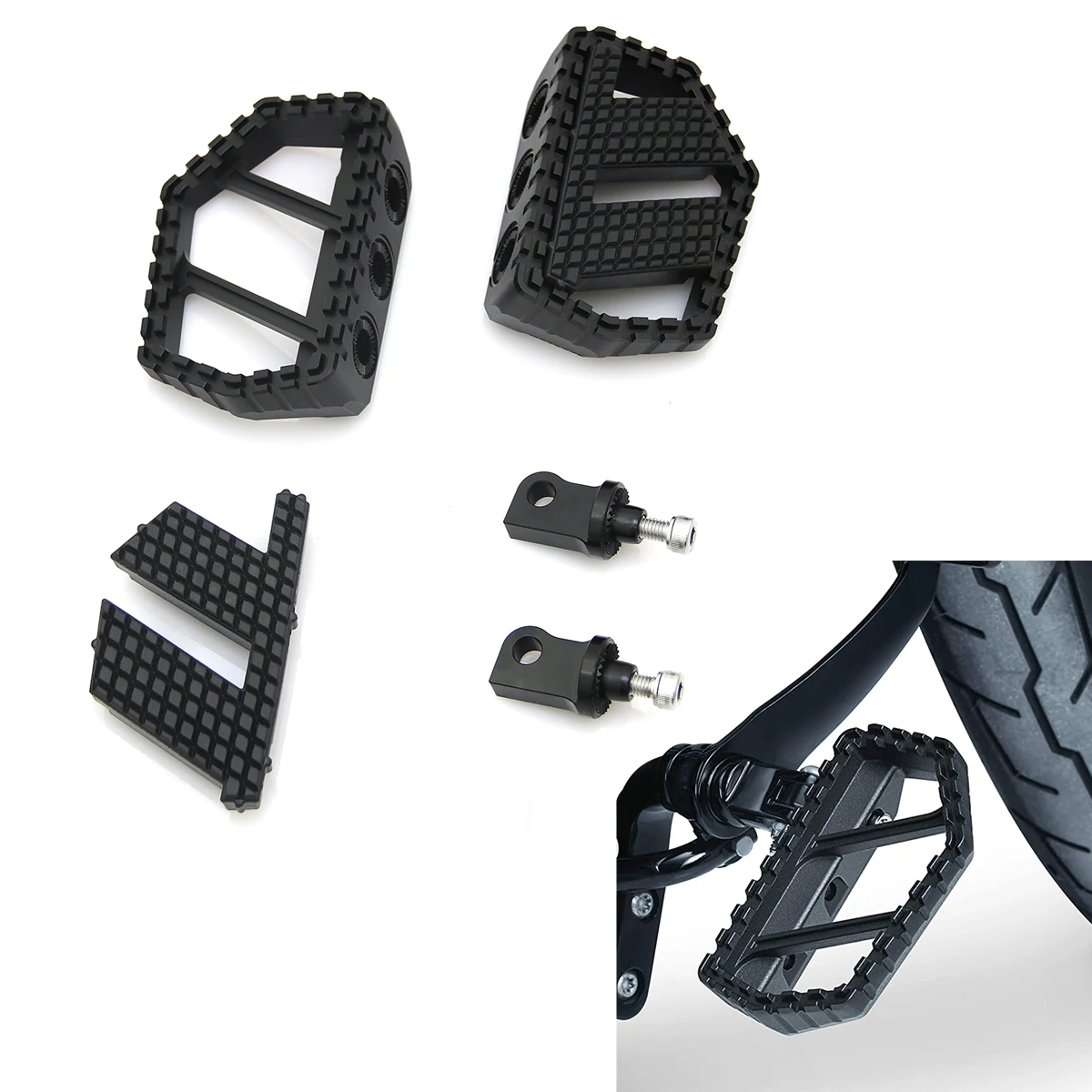 Driver Industrial Rugged MX-styled  Floorboards For  XL Touring  Street Road Electra glide
