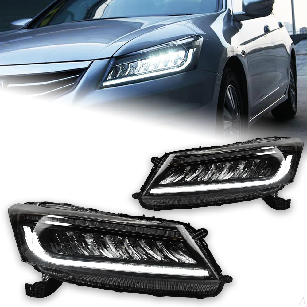 AKD Car Styling Head Lamp per Accord LED Headlight 2008-2012 segnale dinamico LED DRL Hid Head Lamp Angel Eye Bi Xenon accessori