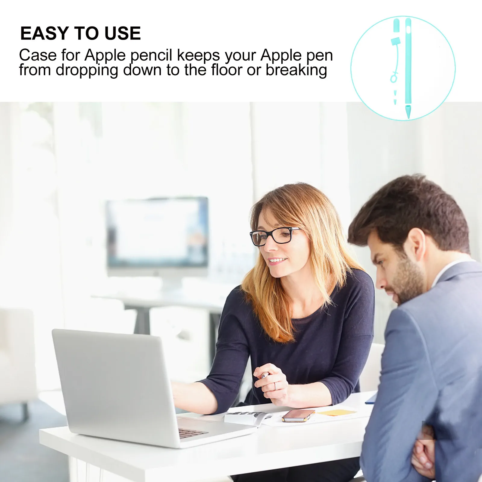 Pencil 1St Generation Silicone Protective Cover Set Super Soft Grip Stylus Pen Case Non-Slip Charging Friendly Cute