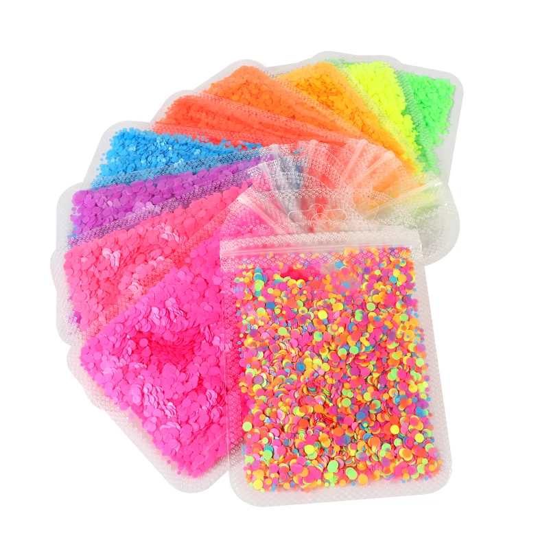 Stampo in resina epossidica con paillettes rotonde fluorescenti riempimento di fiocchi Glitter Paillette a forma di bolla accessori fai da te