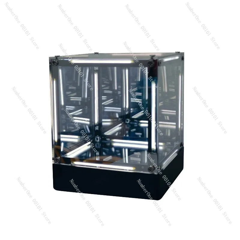 小さな四角い箱の空間の雰囲気の光--eスポーツ四次元超立方体クリエイティブナイトライト