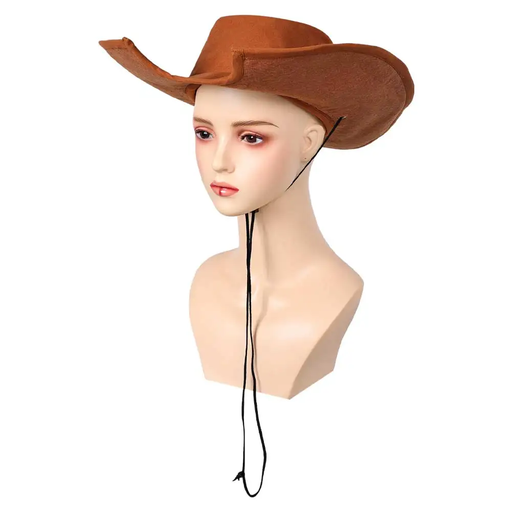 Cowboy Cosplay Jumpsuit For Male Women Carnival Costume Hat Bodysuit Halloween Roleplay Party Outfits Adult Costume Clothing