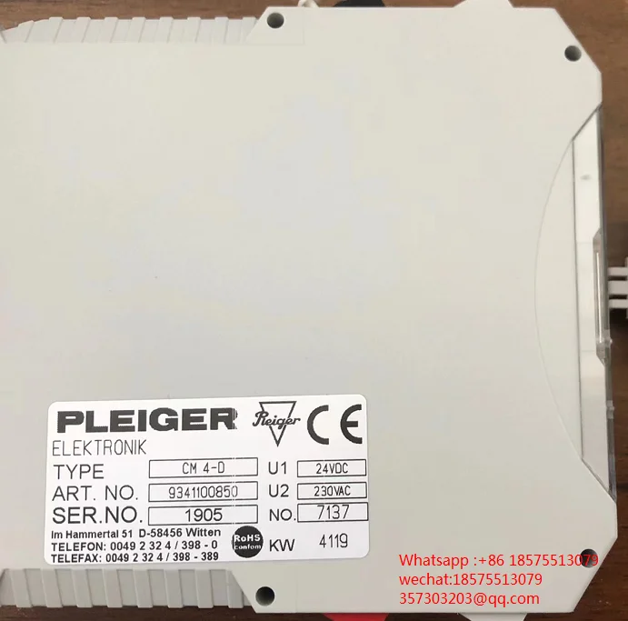 용 PLEIGER CM4-D 9341100850 제어 모듈