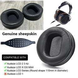 Genuine sheepskin leather Ear Pads For AUDEZE LCD-2/LCD-3/LCD-4/LCD-MX4/LCD-GX/LCD-X/LCD-XC Headphone replacement  headband tape