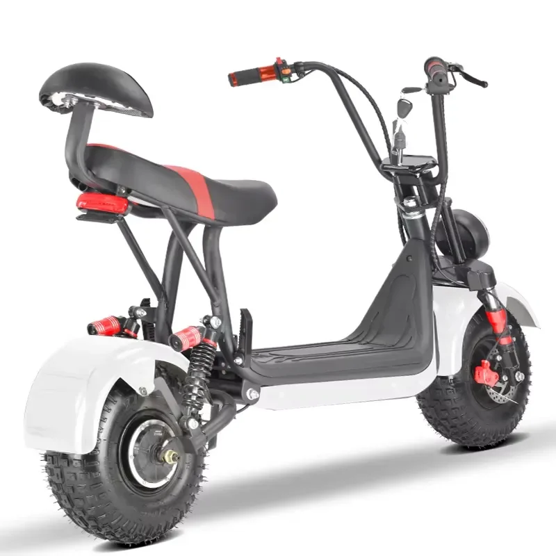 STROVAN 2 Wheels 800W 48V Citycoco Mini Electric Scooter Adult Electric Scooter Bike for Adult With Two People