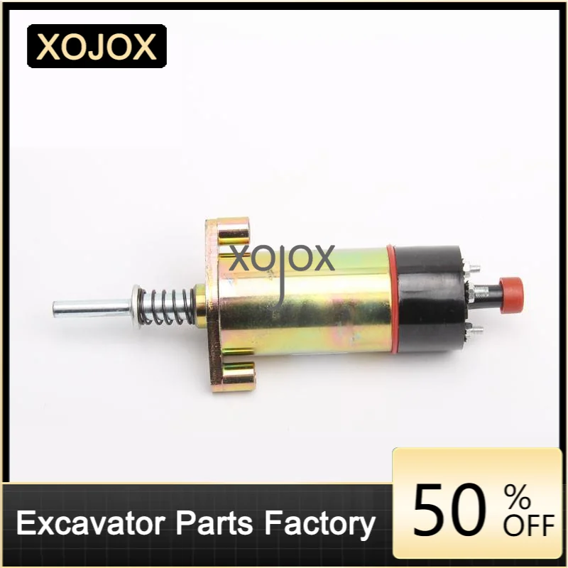 XOJOX For Caterpillar CAT E306 BC excavator flameout solenoid valve motor motor oil cutoff valve155-4653 flameout solenoid valve