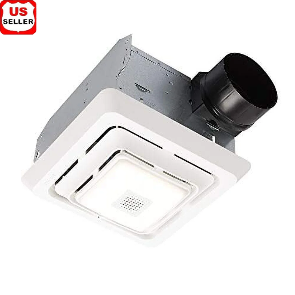 

Вентилятор для ванной комнаты с Bluetooth, 80 куб. футов в минуту, тихий вытяжной вентилятор с динамиком, эффективное удаление влаги, душ и ванна, 2,5 сторон