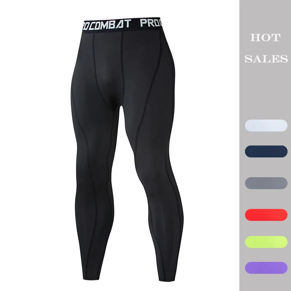 Pop Compression Leggings Men Black Gym Tights Running Leggins Sport Workout Fitness Basketball Tights Men Compression Spandex Pa