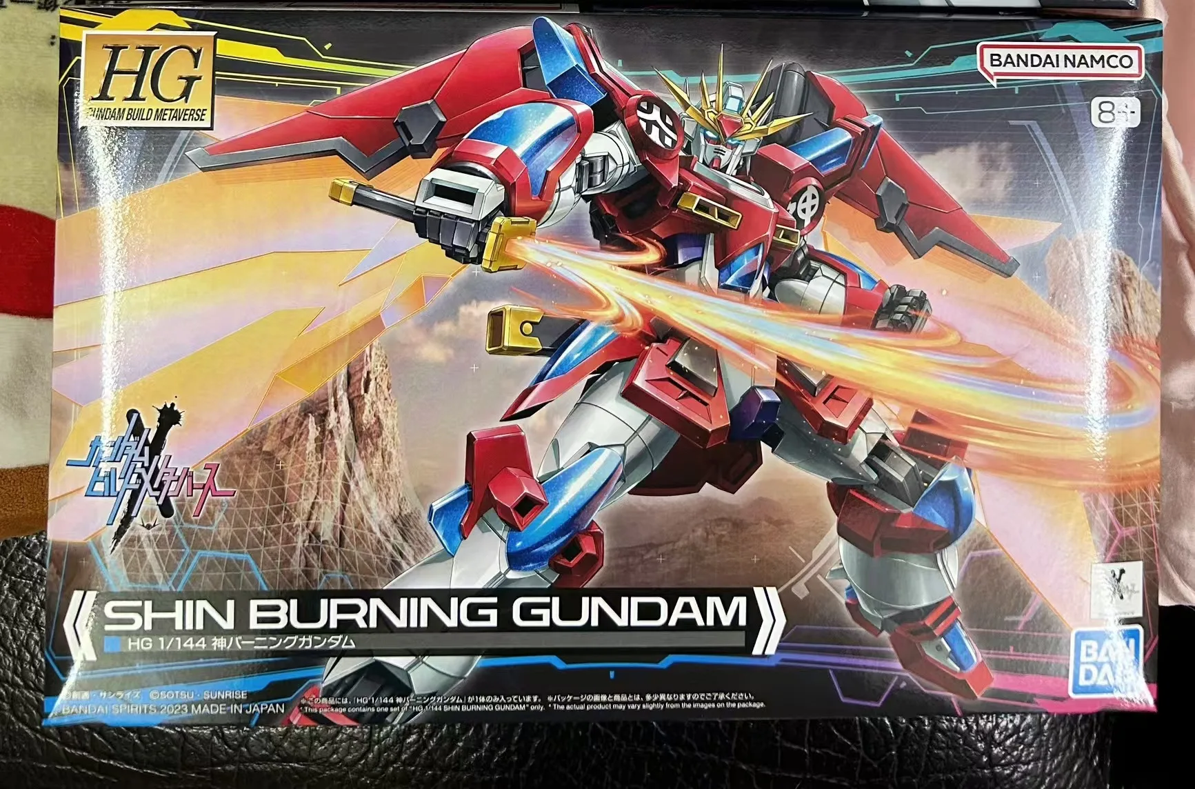 Original Genuine Bandai Gundam HG 1/144 Shin Burning Gundam Build Metaverse Assemble Toy Gift Collection Anime Figure Model