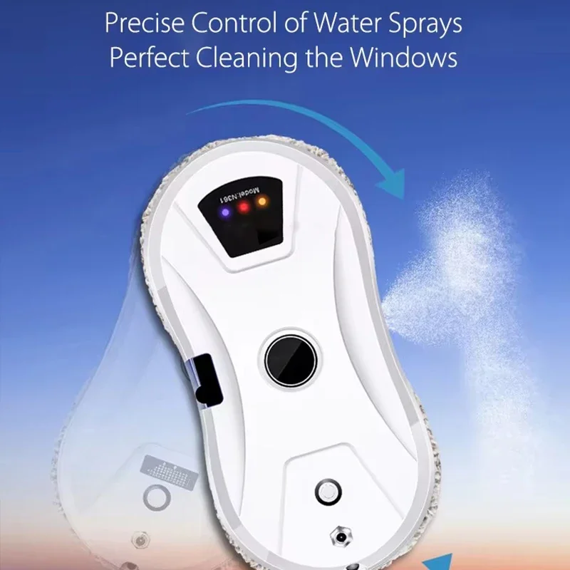 روبوت تنظيف زجاج النوافذ التجاري لجميع الأحوال الجوية، مكنسة كهربائية محمولة أوتوماتيكية #5