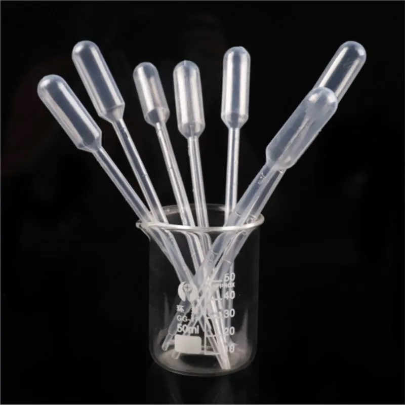 Disposable Liquids Dosing Fine Tip Transfer Pipets Pipettes 0.2/0.5/1/2/3/5ml 100 Pcs