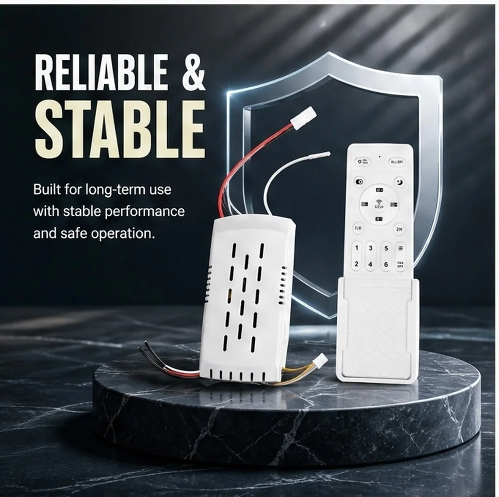 1Set Variable Frequency Motor Wireless Remote Controller for Dc Ceiling Fan Light Dual Function Speed Saving