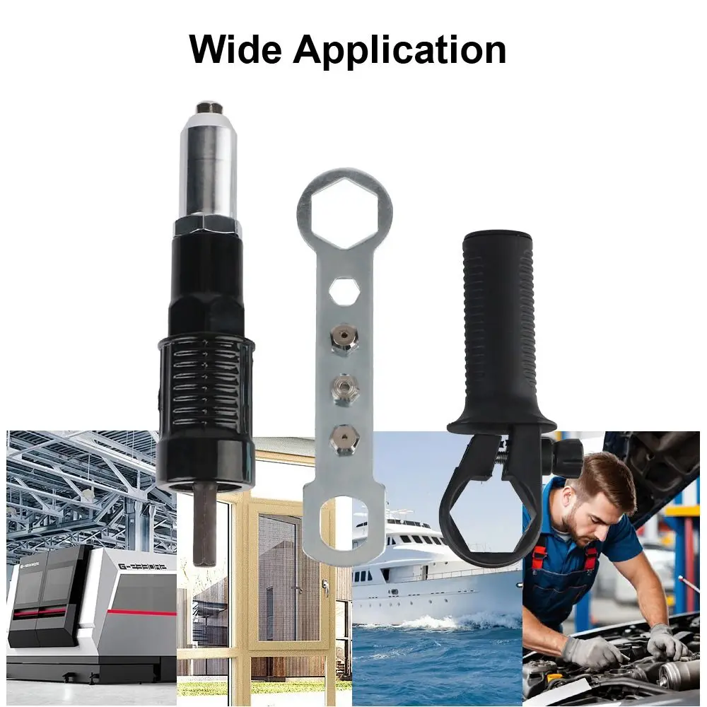 1 Juego de adaptador de junta de taladro remachador de inserción de rebitador inalámbrico con tuercas accesorio de máquina de antorcha de tuerca de remache eléctrico