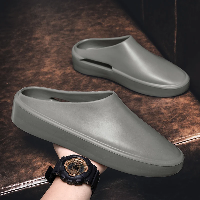 Zapatillas de goma y plástico EVA para hombre, zapatos informales sin cordones, Zapatillas de casa populares de alta calidad, novedad de verano, 2022