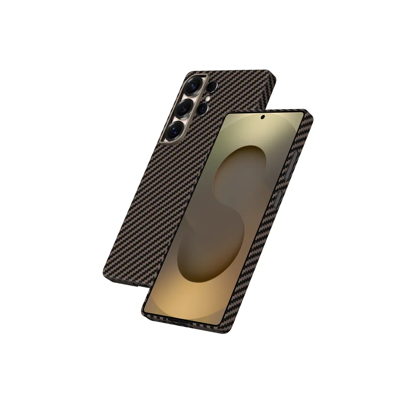 

KZDOO Keivlar Original Carbon Fiber Ultra Slim Fit Thin Protective Durable Phone Cases Luxury for Samsung S25/S25 Plus/S25 Ultra