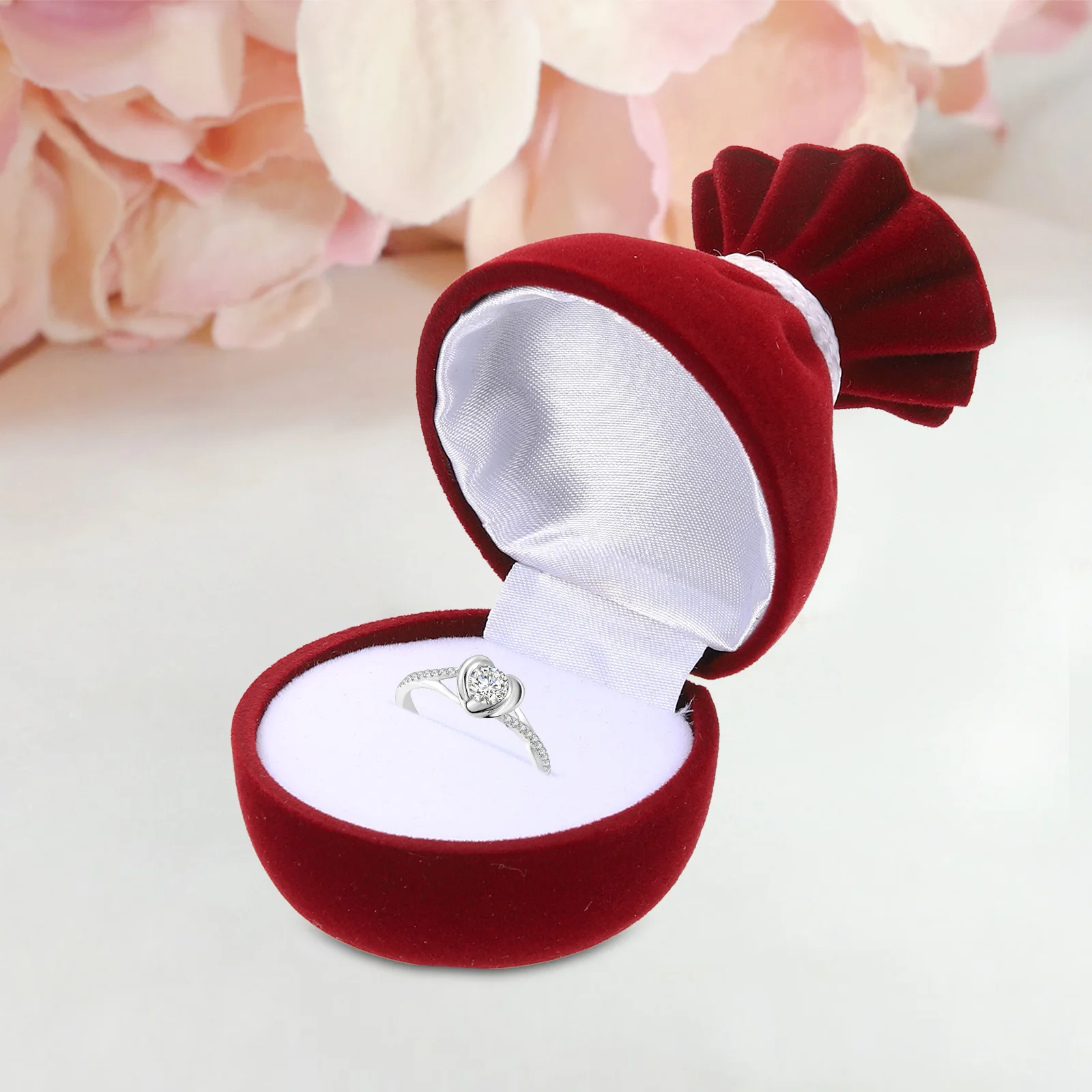 

2Pcs Jewelry Box Earrings Organizer Strawberry Shape Travel Storage Case Gift for Women Rings Necklaces Holder