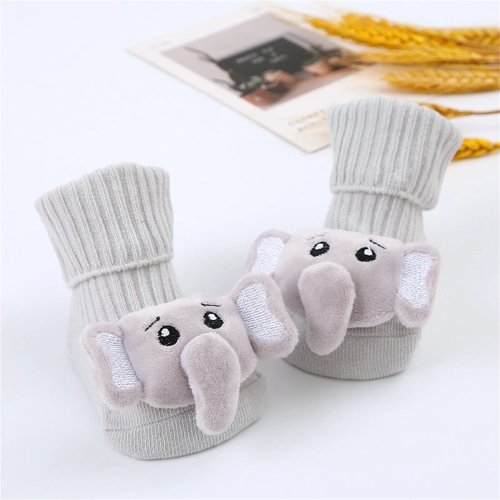 Winter Newborn Footwear Thermal Sokken Cute Stars Bow Baby Socks Infant Fluffy Fur Long Sock Boy Girl Thick Warm Plush Stockings