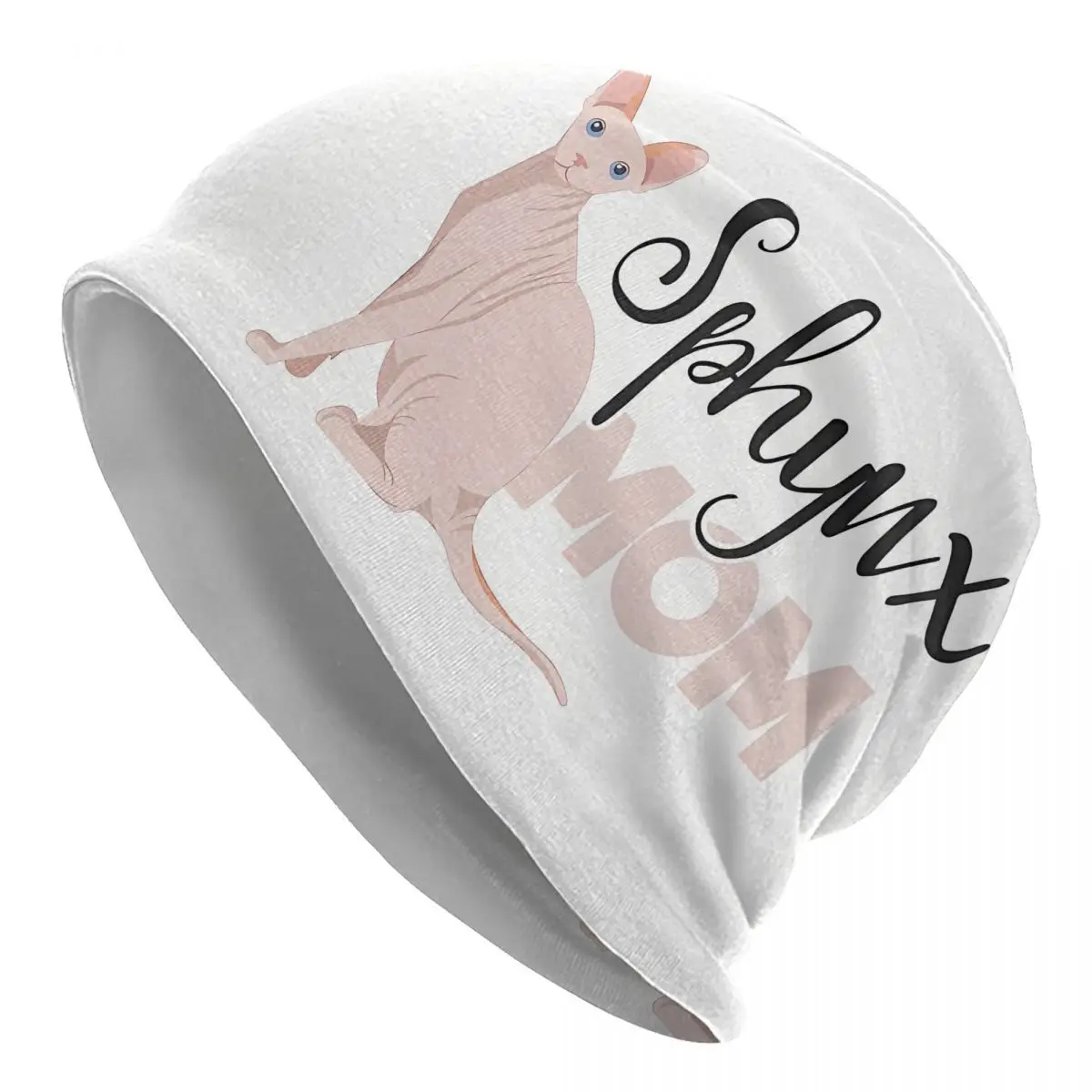 Bonnet Hats Sphynx Cat Men Women's Thin Hat Sphynx Mom Canvas Print Autumn Spring Warm Cap Design Skullies Beanies Caps