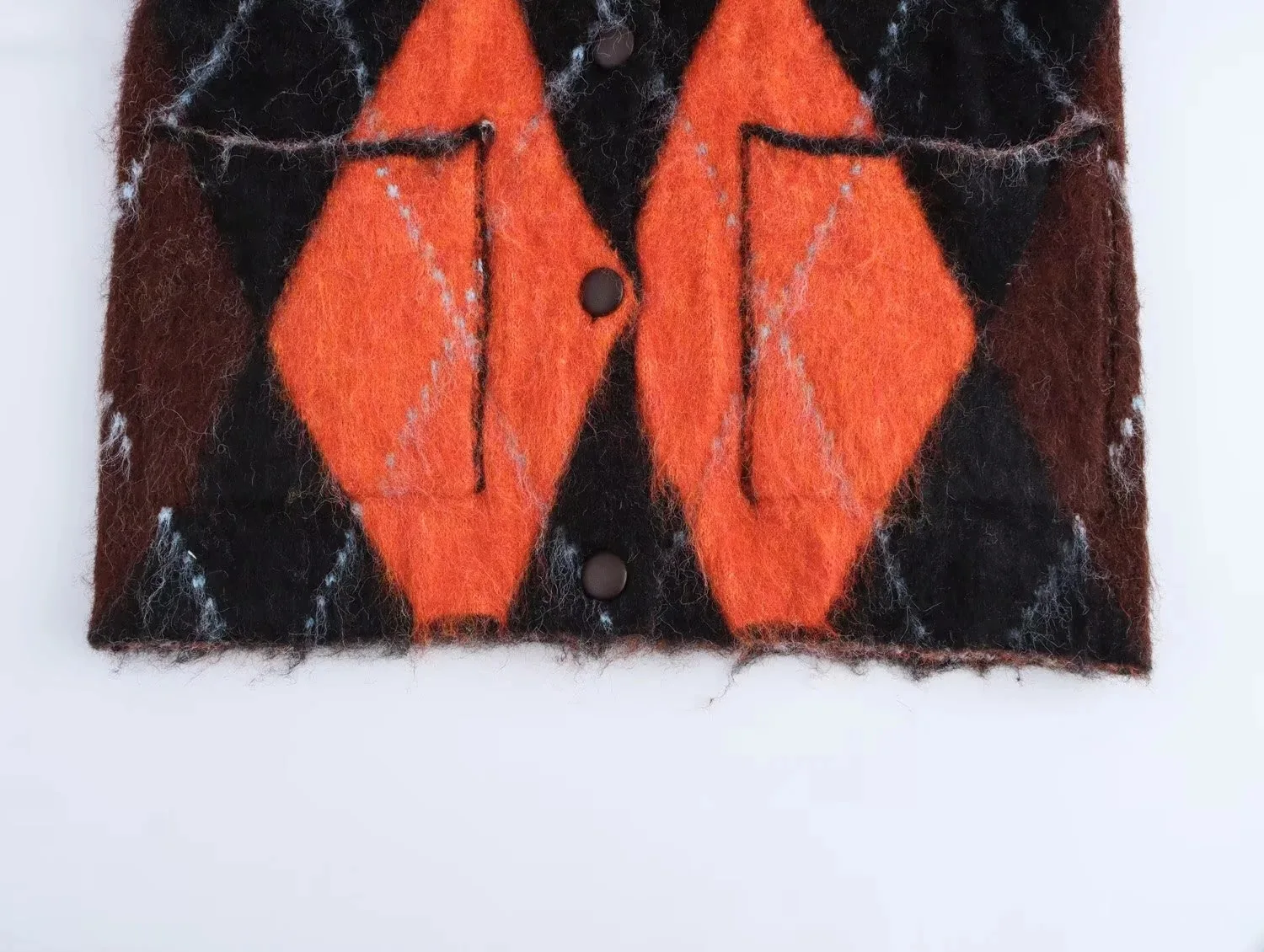 بلوفرات غير رسمية للخريف والشتاء سترة كلاسيكية من Argyle بألواح عتيقة للسيدات بأكمام طويلة وياقة مدورة وأكتاف منسدلة سترة منفوشة فضفاضة