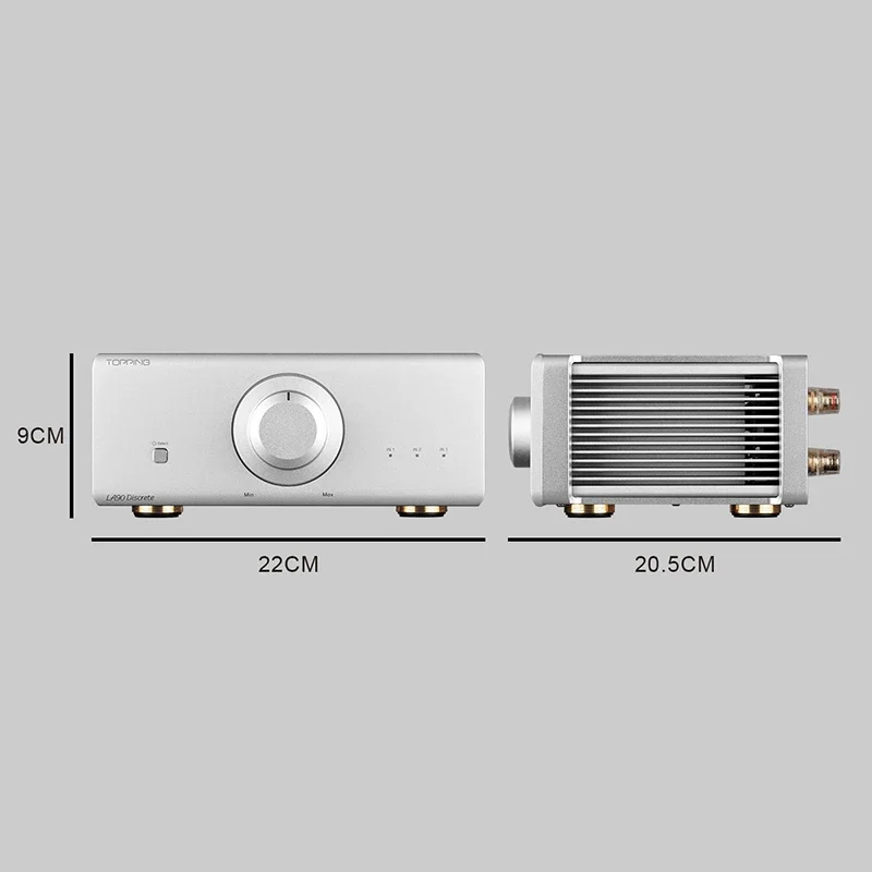 TOPPING LA90 Amplificatore di potenza discreto 3 ingressi XLR/TRS 2 impostazioni di guadagno di passaggio Modalità stereo/mono AMP LA90D