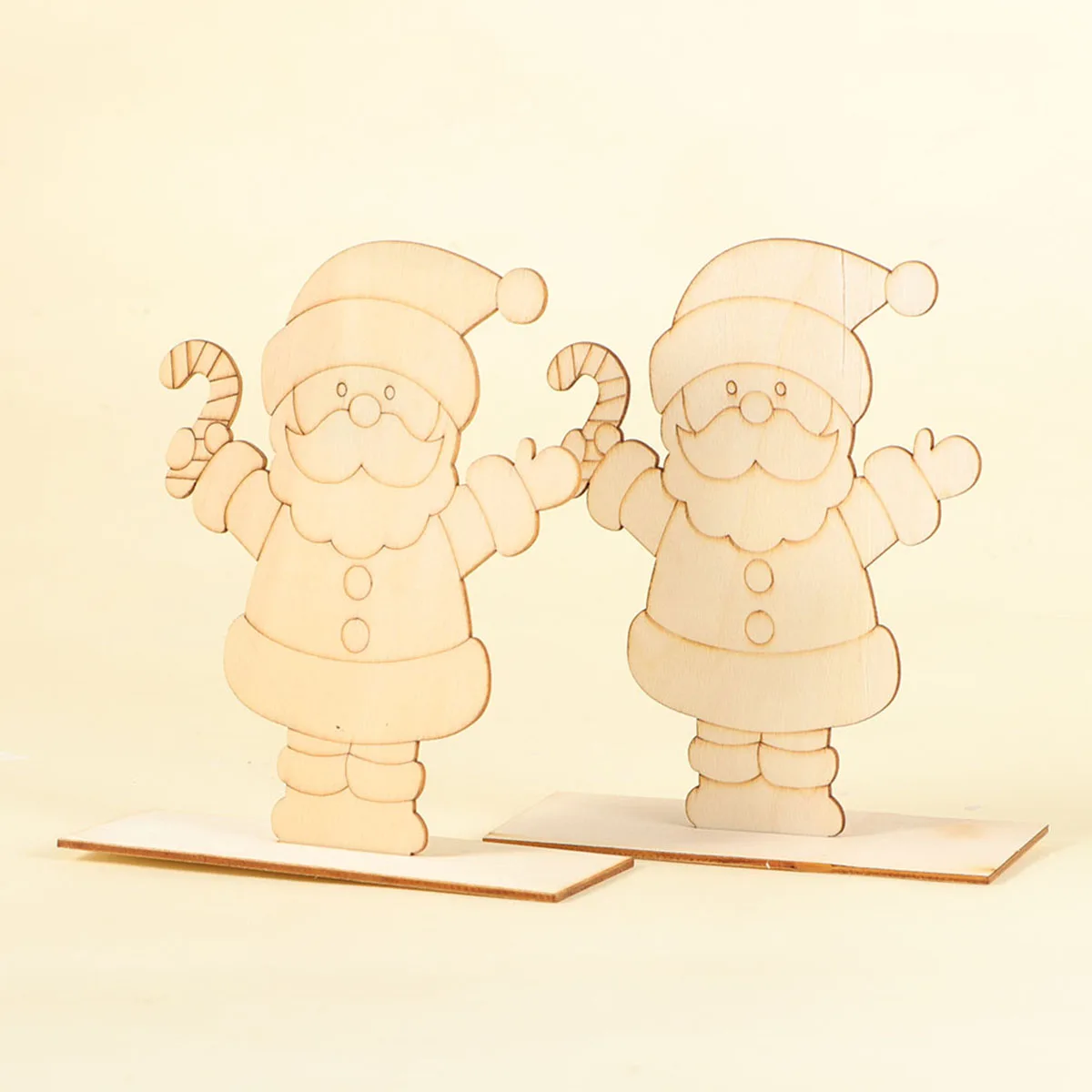 

2 Pcs Christmas Presents 's Painting Wooden Board Cartoon Craft Decorations